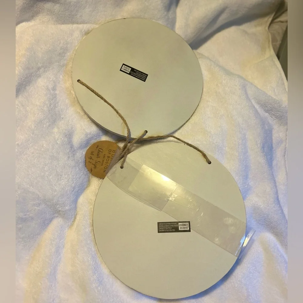 Burnes of Boston ,Wedding Decorative sign Chair set of 2 , still with the tags